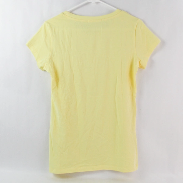 Cloud Nine by Tresics Yellow Crew Neck Cotton T-Shirt Women's Size Large