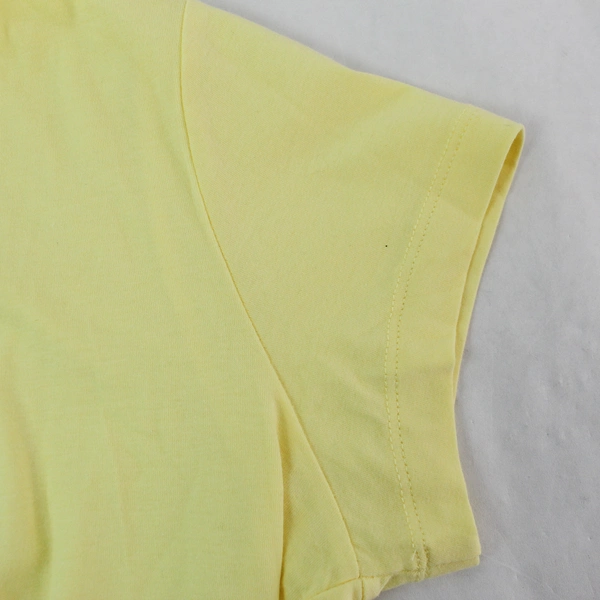 Cloud Nine by Tresics Yellow Crew Neck Cotton T-Shirt Women's Size Large