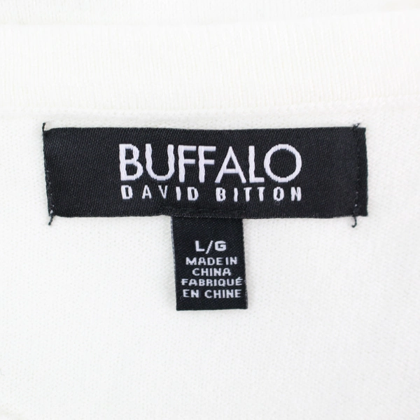Buffalo by David Bitton White 3/4-Sleeve Top Women's Size Large