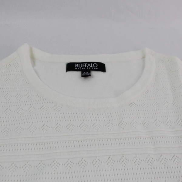 Buffalo by David Bitton White 3/4-Sleeve Top Women's Size Large