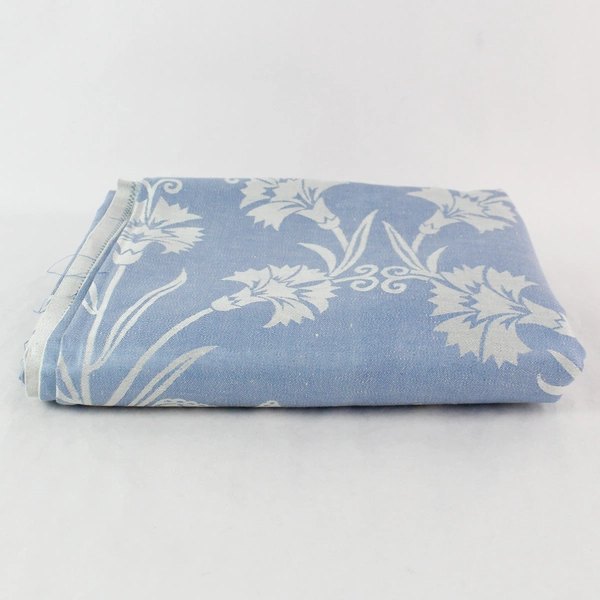 Vintage Unbranded Baby Blue With White Flowers 60x83" Fabric DIY