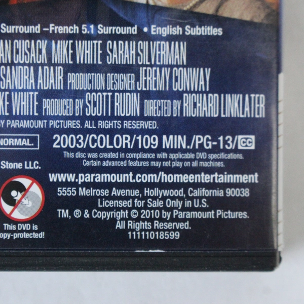 School of Rock DVD 2003 Special Collector's Edition Jack Black