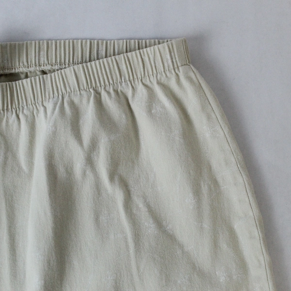 Denim & Co Capri Cropped Pants Women's Plus Size 2X Cream Floral Elastic Waist