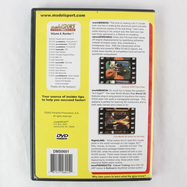 Model Sport Video Magazine Vol. 6 No. 1 DVD 2003 Panache Productions