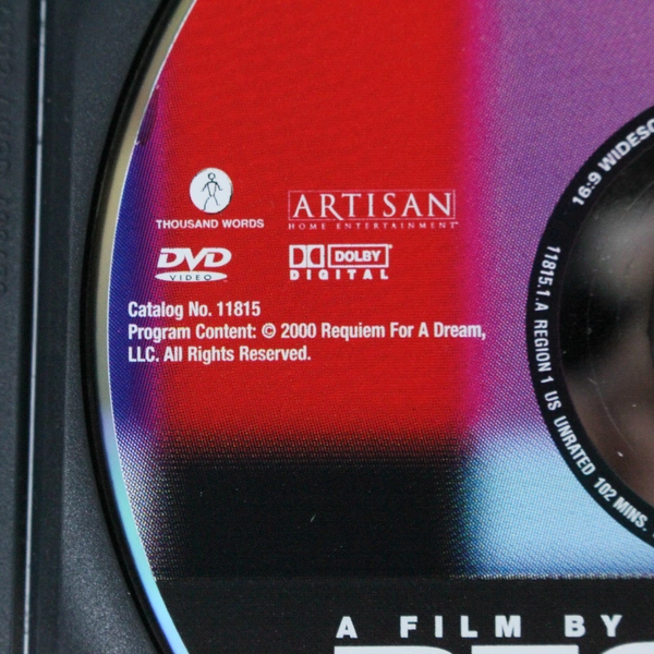 Requiem for a Dream DVD 2000 Director's Cut Ellen Burstyn Jared Leto