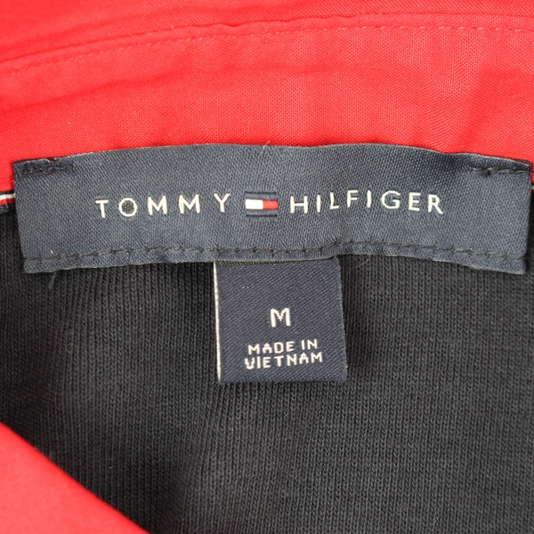 Tommy Hilfiger Women's Size M Short Sleeve Polo Navy Red Embroidered Heart