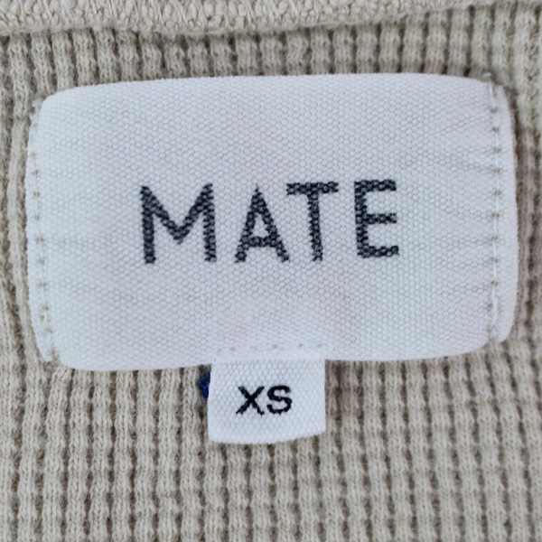 Mate Beige 1/4 Button Long-Sleeved Shirt Women's Size XS