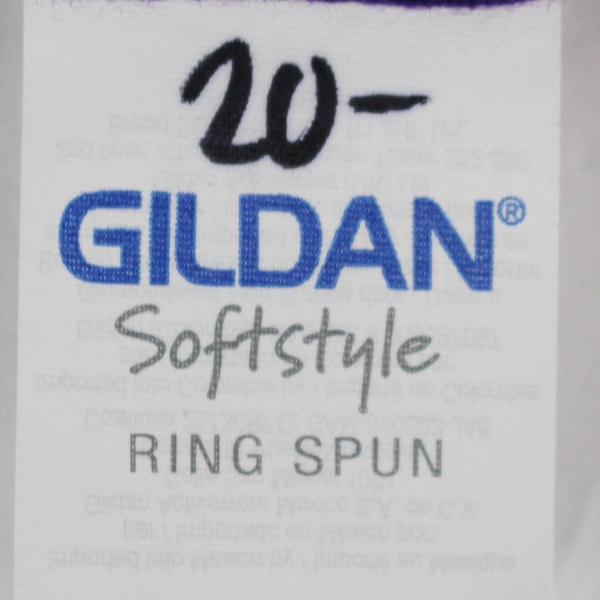 Gildan Eclipse Purple Cotton T-Shirt With J Wrigley Vineyard Adult Size Large