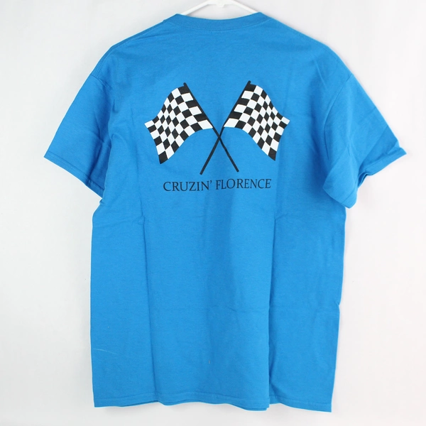 Ambassadors Cruzin' Florence Oregon Blue Graphic Print T-Shirt Adult Size Medium