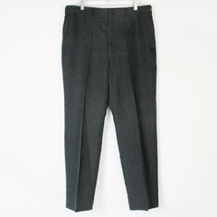 Reed St. James Dark Gray Single-Pleated Pinstripe Trousers Men's 38x32