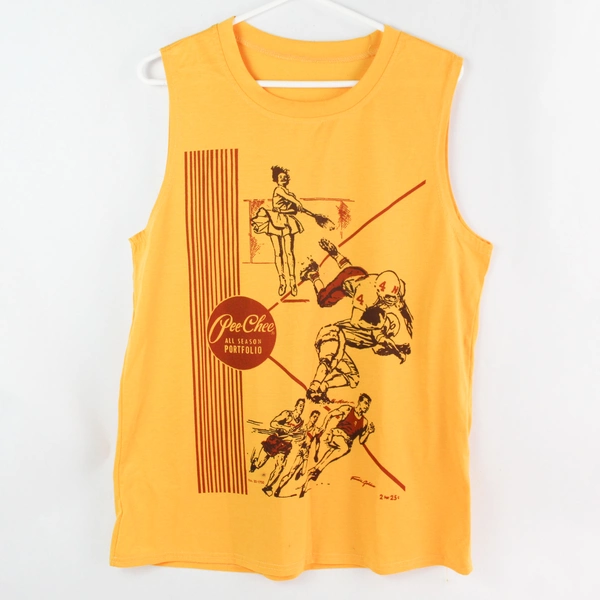Retro Pee-Chee All Season Portfolio Yellow Sleeveless Graphic Tank Men's Large
