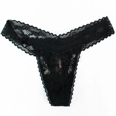 NWT Victoria's Secret Black Lace Thong Underwear with Bell Lingerie Size Small