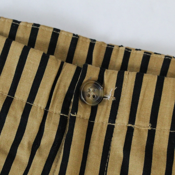 Miss Love Gold and Black Striped High Rise Pants Women's Size M Elastic Waist