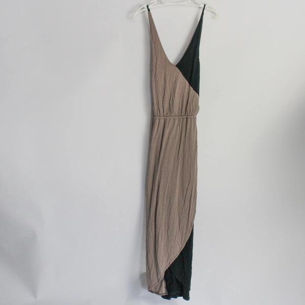 Mossimo Black and Brown Long A-Line Maxi Dress Women's Size XL