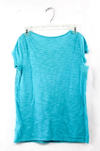 Liz Claiborne Petite Blue Polyester Blend T-Shirt Women's Size Petite Small