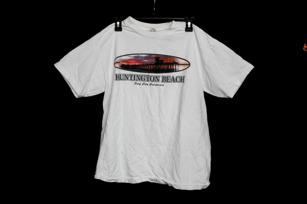 Alstyle Huntington Beach Surf City California Cotton T-Shirt Adult Size Medium