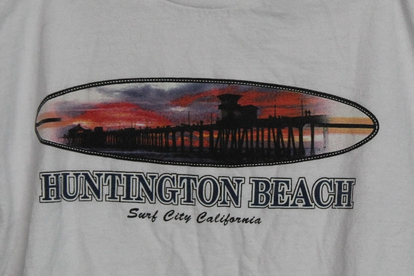 Alstyle Huntington Beach Surf City California Cotton T-Shirt Adult Size Medium