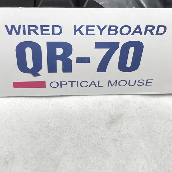 QR-70 Wired Keyboard And Optical Mouse Open Box Missing The USB Wifi Adapter
