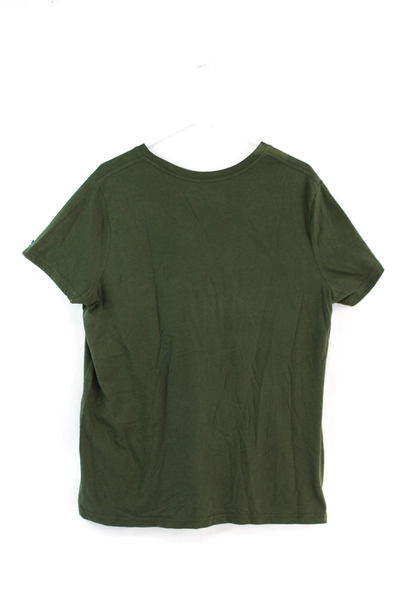 Time And Tru Green Cotton Blend V-Neck T-Shirt Women's Size XXL