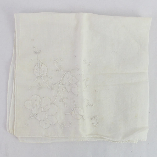 Lot of 12 Vintage Embroidered and Lace Handkerchiefs Stained DIY Fabric Cutters