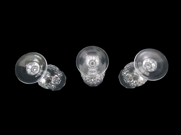 Set of 3 Cristal D'Arques-Durand Crystal Wine Glasses Longchamp Clear 6 Ounce