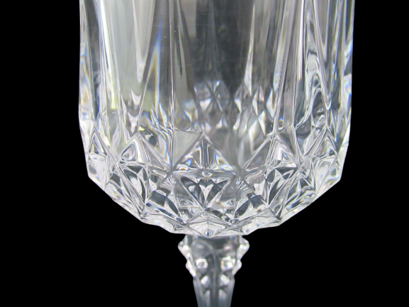 Set of 3 Cristal D'Arques-Durand Crystal Wine Glasses Longchamp Clear 6 Ounce