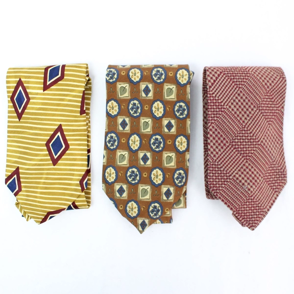 Lot of 3 Vintage Mallory & Church Neckties Business Formal Casual