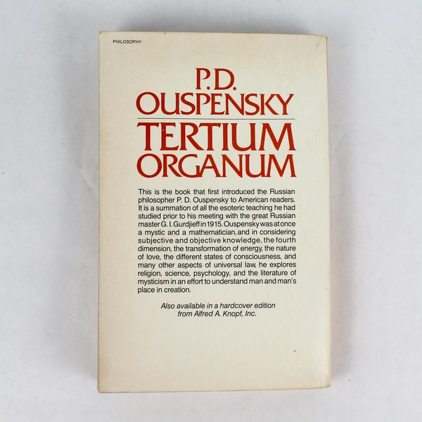 Tertium Organum by P.D. Ouspensky 1970 PB Enigmas of the World 