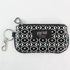 Gigi Hill Los Angeles Black and White Keychain Zipper Wallet Coin Purse