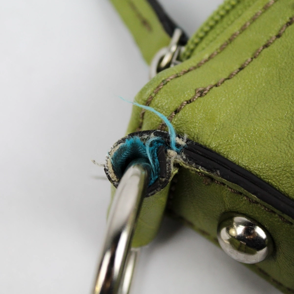 Black Rivet Green Leather Zip Women's Crossbody Purse