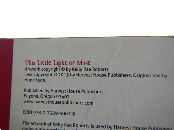This Little Light Of Mine By Hope Lyda 2013 Hardcover Harvest House Publishing