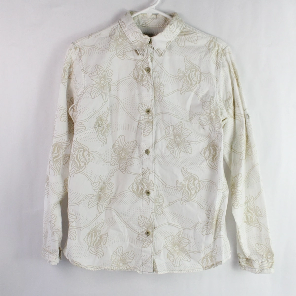 Columbia Sportswear PFG Beige Floral Easy Fastening Collar Women's Medium