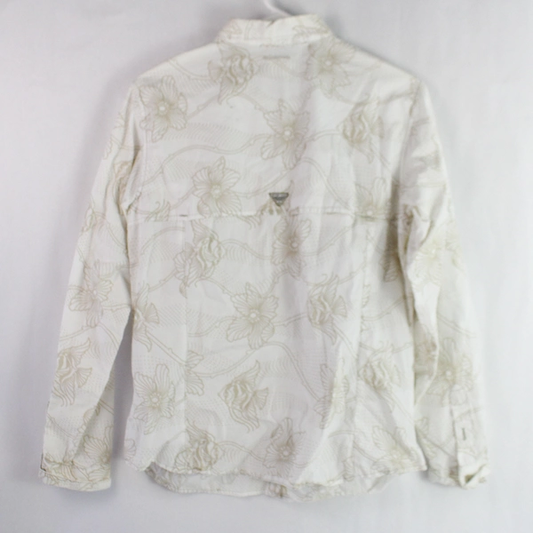 Columbia Sportswear PFG Beige Floral Easy Fastening Collar Women's Medium
