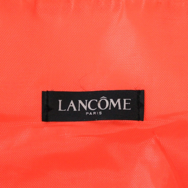 Lancôme Tote Coral With Blue Rose Beach Bag Double Handles