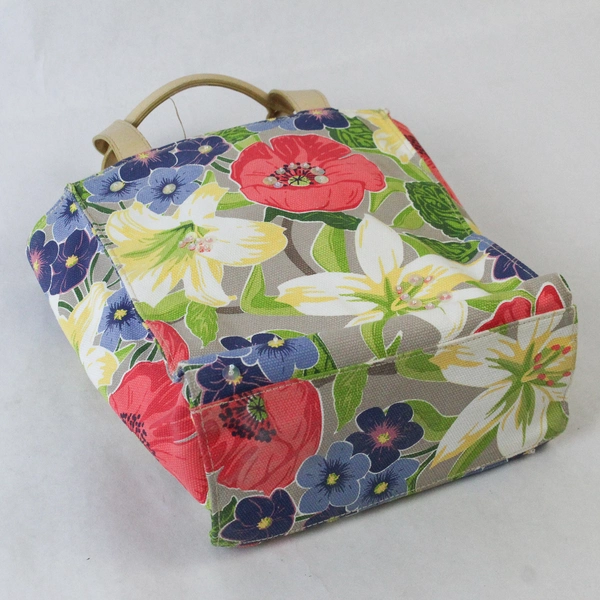 Bath & Body Works Tote Bag Lined Purse Embellished Floral Pattern Sequins Beads