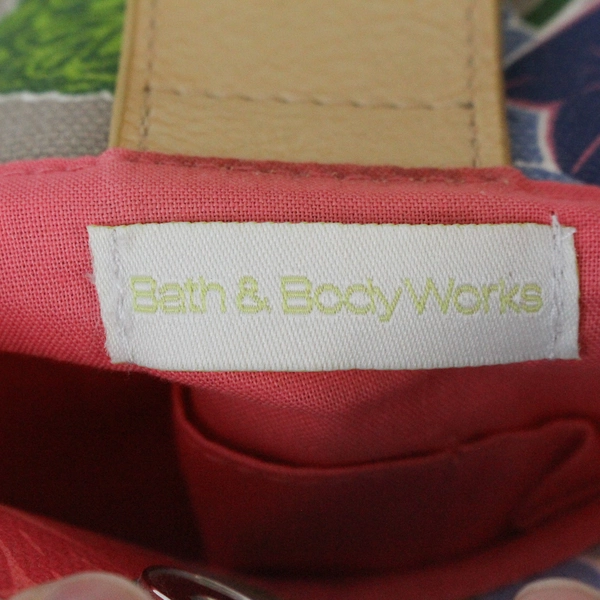 Bath & Body Works Tote Bag Lined Purse Embellished Floral Pattern Sequins Beads