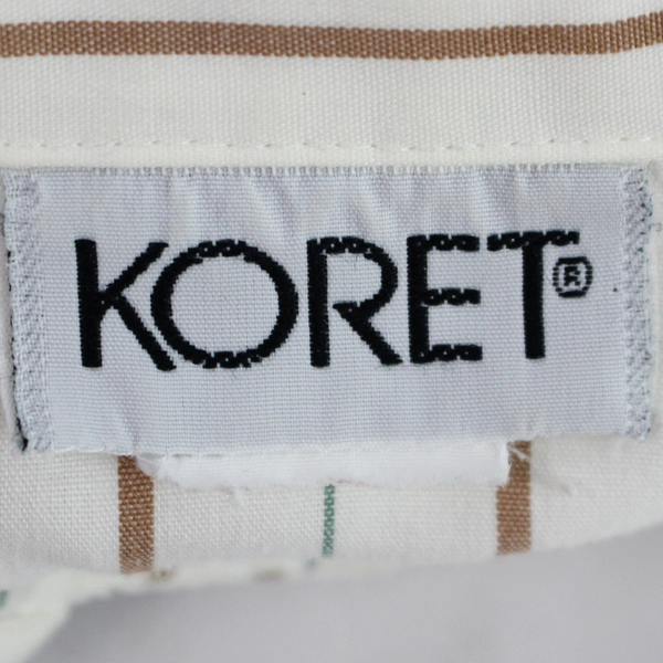 Koret Embroidered Multicolor Striped Button-Down Shirt Women's