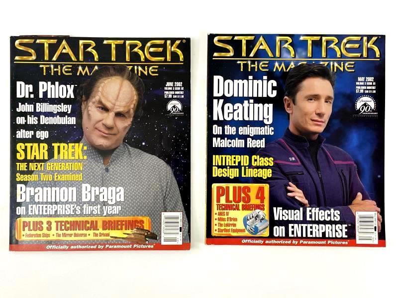 Lot of 2 Star Trek The Magazine May June 2002 Volume 3 Issue 1 & 2 ST:E