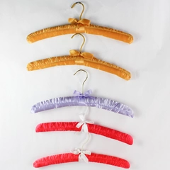 Lot of 5 Multiple Colors Satin Padded Clothing Hangers 