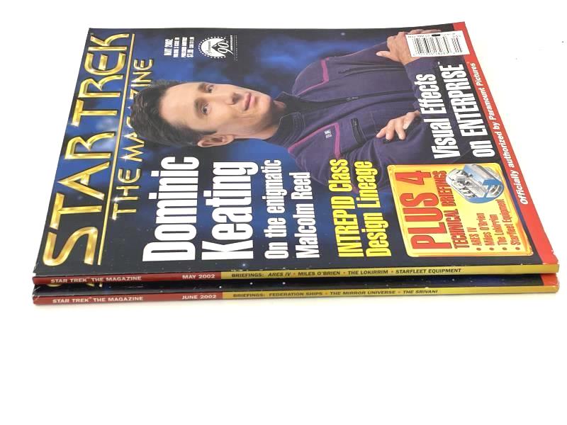 Lot of 2 Star Trek The Magazine May June 2002 Volume 3 Issue 1 & 2 ST:E