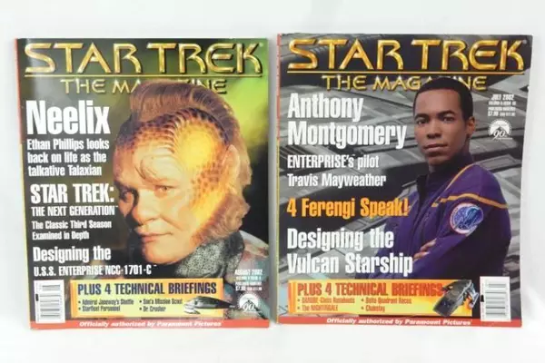 Lot of 2 Star Trek The Magazine July August 2002 Volume 3 Issues 3 & 4