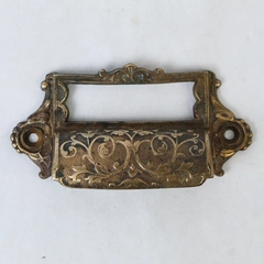 Antique Hardware Swag Drawer Pull Ornate Brass
