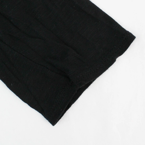 JKLA California Black Open-Front Half-Sleeve Cotton Top Women's Size Large