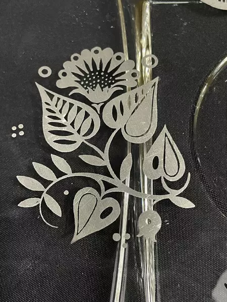 Vintage Georges Briard Silver Damask Floral Glass Tray 8.75" Square