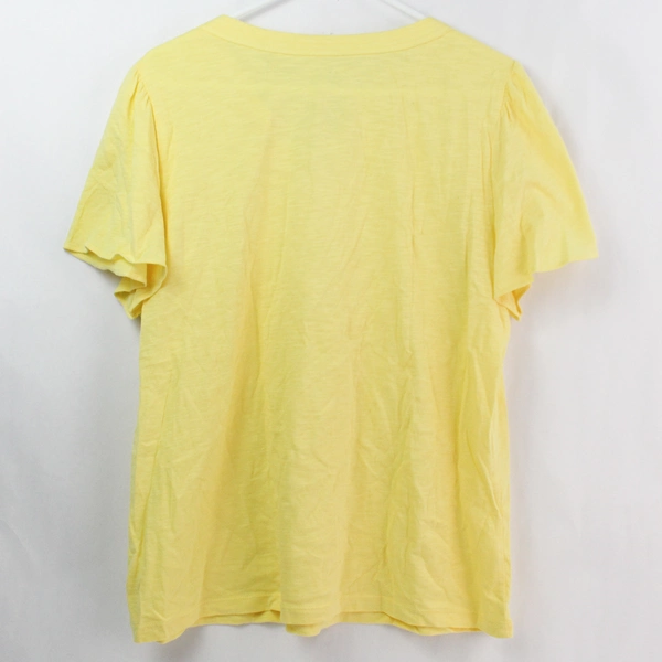 St. John's Bay Yellow Cotton T-Shirt Women's Size Large