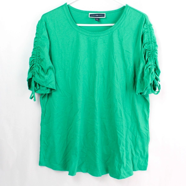 Karen Scott Green Cotton Blend T-Shirt Women's Size XL