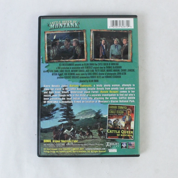 Cattle Queen of Montana Movie DVD 1954 RKO Radio Pictures Ronald Reagan