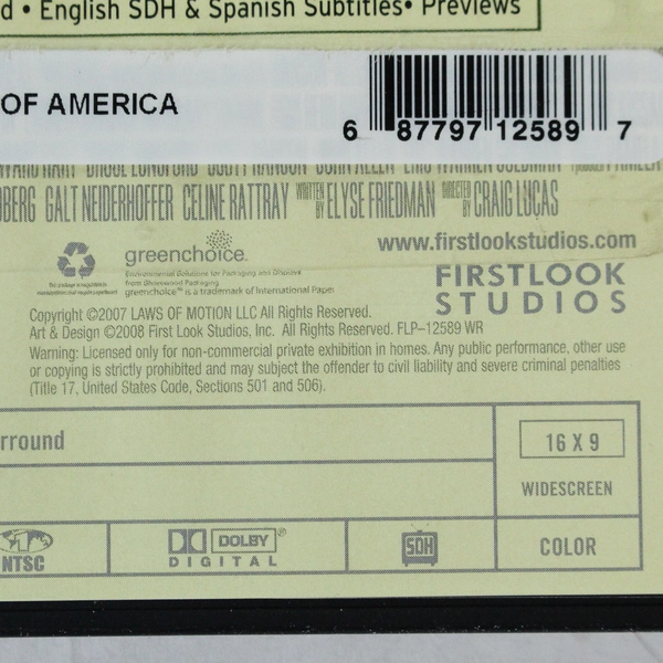 Birds of America DVD 2007 First Look Studios Matthew Perry Comedy Drama