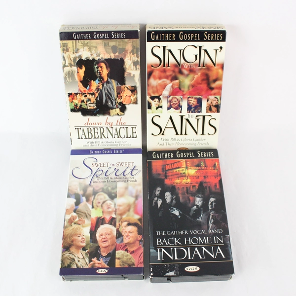 Lot of 4 Gaither Gospel Series VHS Tapes Bill & Gloria Gaither Gospel Music