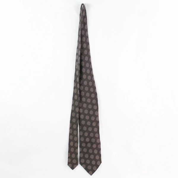 Vintage Giorgio Armani Cravatte Brown Polka Dot Men's Necktie Italy